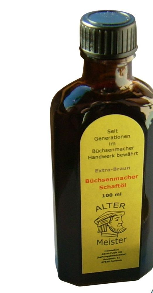 100 ml Schaftöl auf Paraffinöl Basis Gewehrschaft Öl Holzschutz Holzpflege